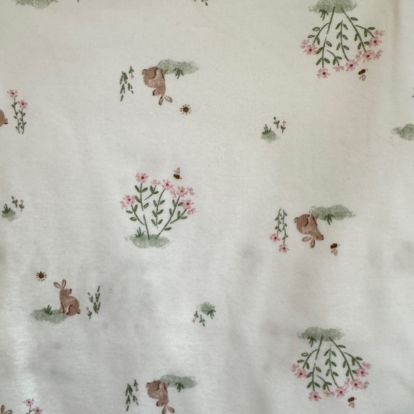 3pc Floral and Bunny Printed Onesies and Bottoms Set - Picture 5 of 8